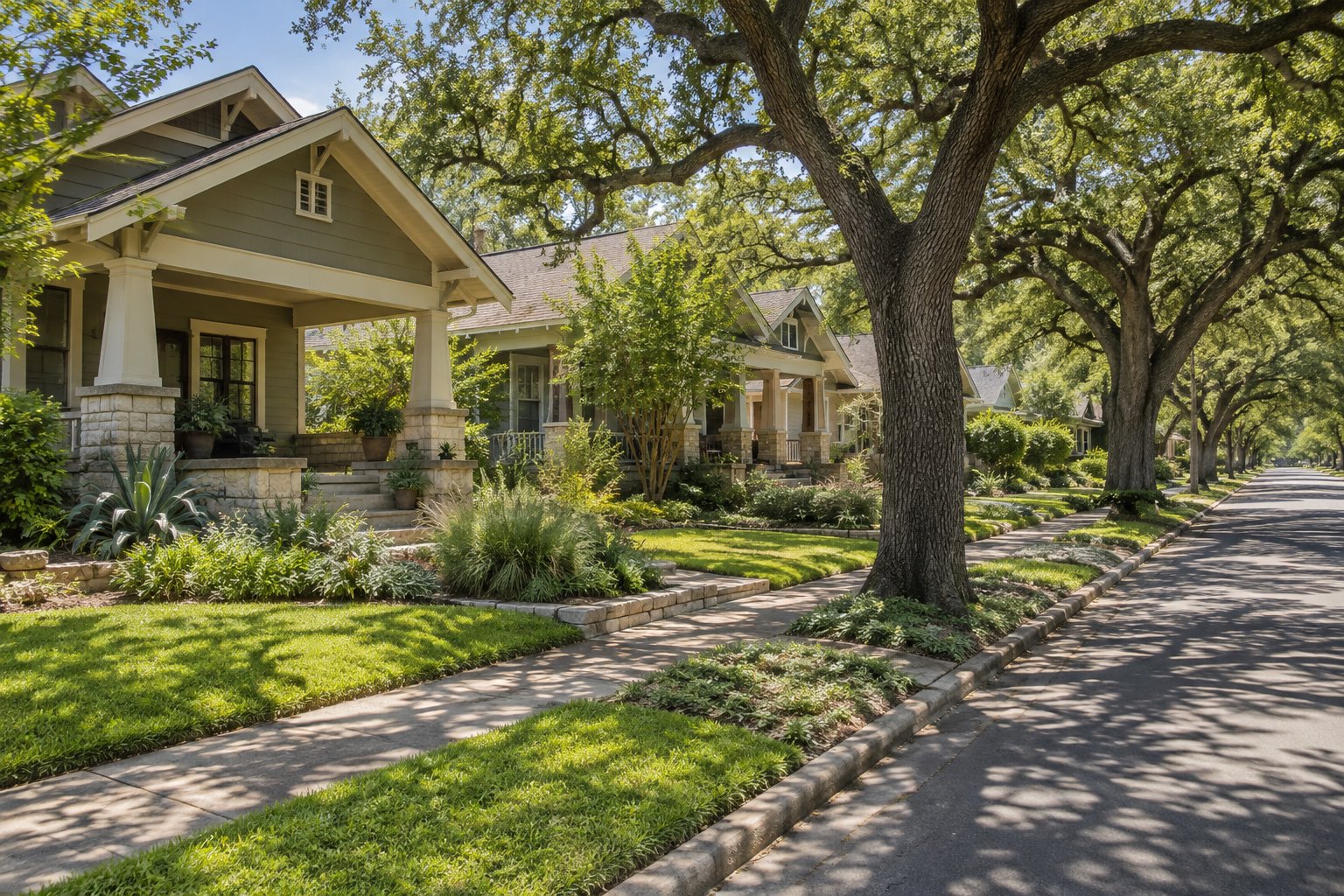 A Austin residential street, illustrative